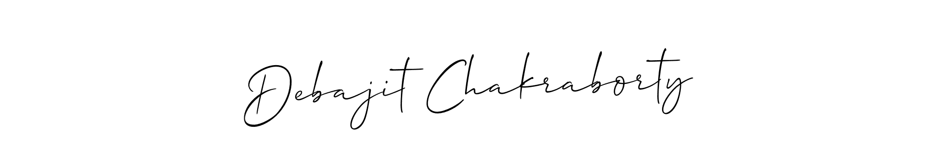 How to make Debajit Chakraborty name signature. Use Allison_Script style for creating short signs online. This is the latest handwritten sign. Debajit Chakraborty signature style 2 images and pictures png