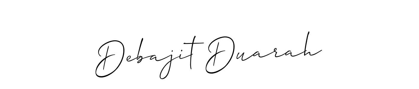 Design your own signature with our free online signature maker. With this signature software, you can create a handwritten (Allison_Script) signature for name Debajit Duarah. Debajit Duarah signature style 2 images and pictures png
