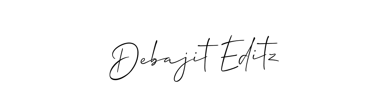 It looks lik you need a new signature style for name Debajit Editz. Design unique handwritten (Allison_Script) signature with our free signature maker in just a few clicks. Debajit Editz signature style 2 images and pictures png