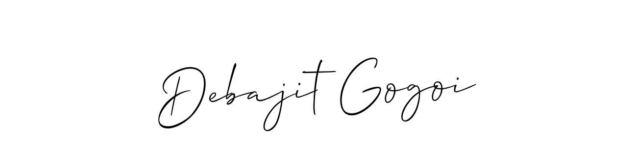 if you are searching for the best signature style for your name Debajit Gogoi. so please give up your signature search. here we have designed multiple signature styles  using Allison_Script. Debajit Gogoi signature style 2 images and pictures png