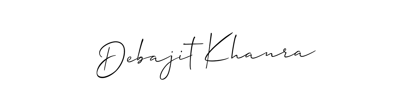 Create a beautiful signature design for name Debajit Khanra. With this signature (Allison_Script) fonts, you can make a handwritten signature for free. Debajit Khanra signature style 2 images and pictures png