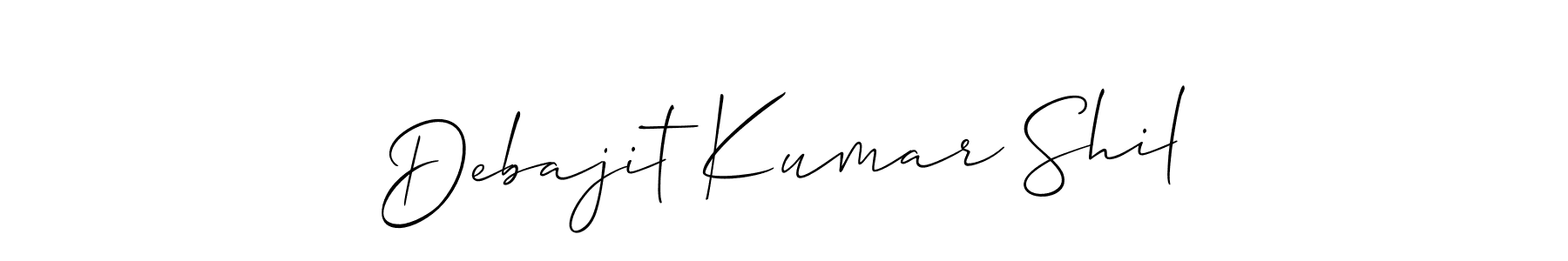 Create a beautiful signature design for name Debajit Kumar Shil. With this signature (Allison_Script) fonts, you can make a handwritten signature for free. Debajit Kumar Shil signature style 2 images and pictures png