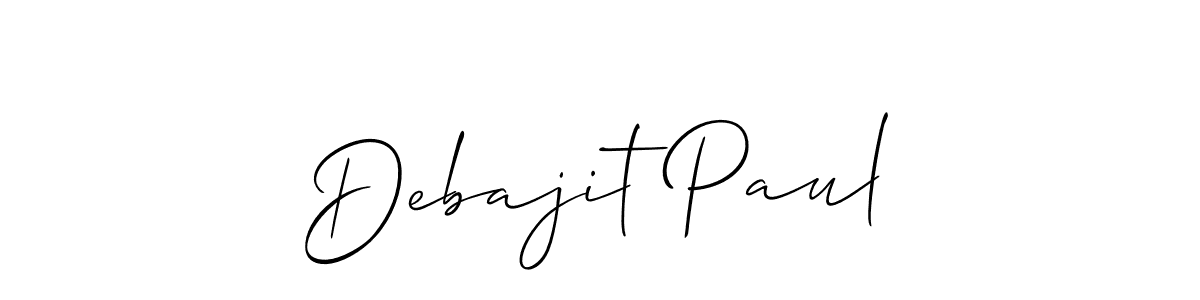 Also You can easily find your signature by using the search form. We will create Debajit Paul name handwritten signature images for you free of cost using Allison_Script sign style. Debajit Paul signature style 2 images and pictures png