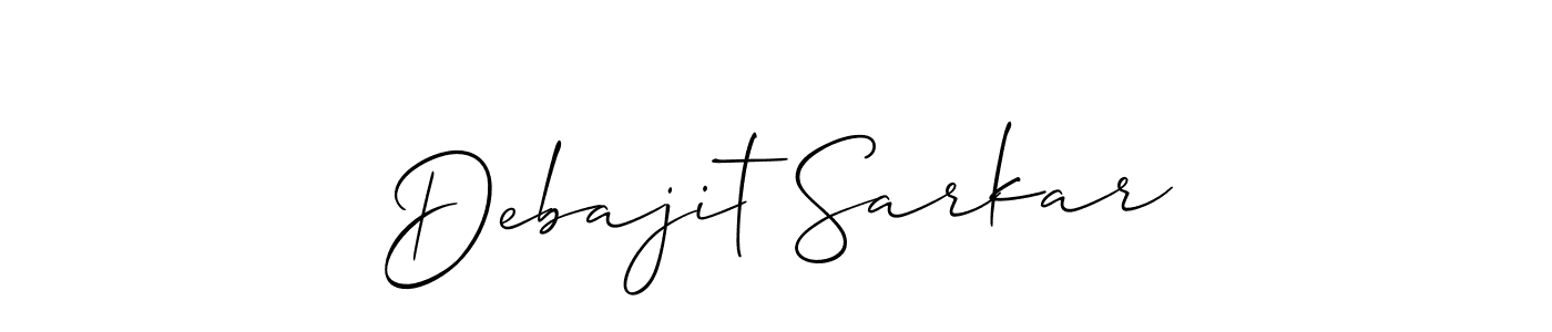 How to make Debajit Sarkar signature? Allison_Script is a professional autograph style. Create handwritten signature for Debajit Sarkar name. Debajit Sarkar signature style 2 images and pictures png