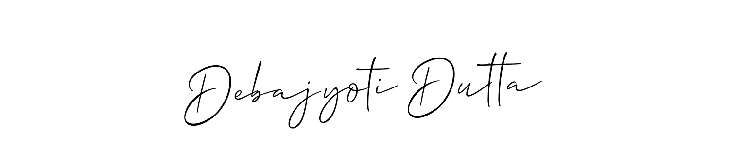 It looks lik you need a new signature style for name Debajyoti Dutta. Design unique handwritten (Allison_Script) signature with our free signature maker in just a few clicks. Debajyoti Dutta signature style 2 images and pictures png