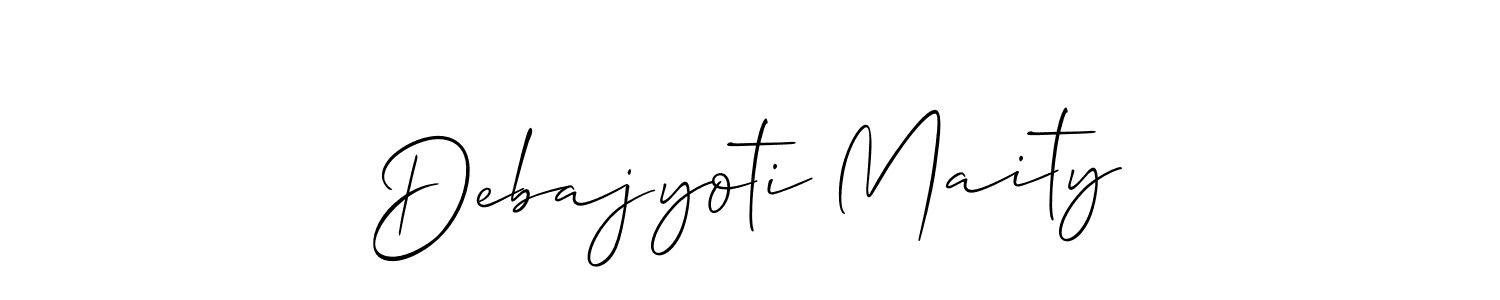 Create a beautiful signature design for name Debajyoti Maity. With this signature (Allison_Script) fonts, you can make a handwritten signature for free. Debajyoti Maity signature style 2 images and pictures png