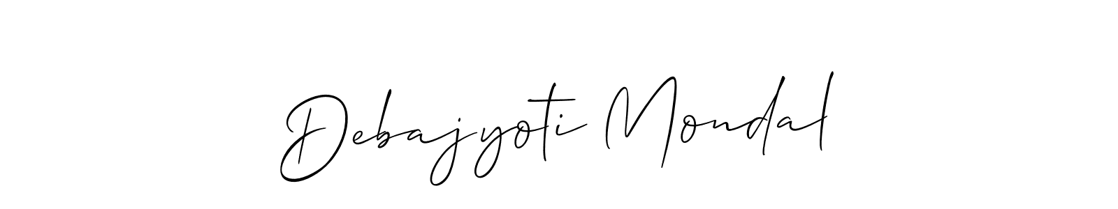 How to make Debajyoti Mondal signature? Allison_Script is a professional autograph style. Create handwritten signature for Debajyoti Mondal name. Debajyoti Mondal signature style 2 images and pictures png