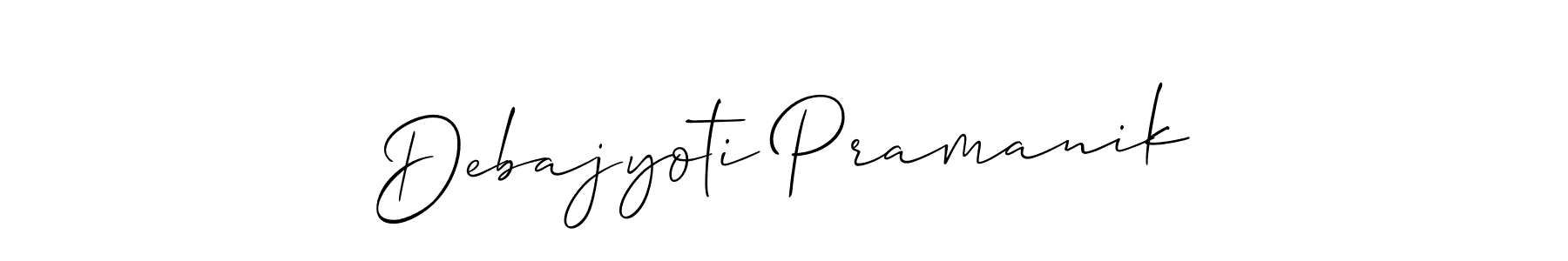 This is the best signature style for the Debajyoti Pramanik name. Also you like these signature font (Allison_Script). Mix name signature. Debajyoti Pramanik signature style 2 images and pictures png