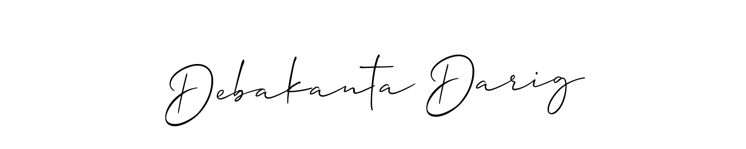 Create a beautiful signature design for name Debakanta Darig. With this signature (Allison_Script) fonts, you can make a handwritten signature for free. Debakanta Darig signature style 2 images and pictures png