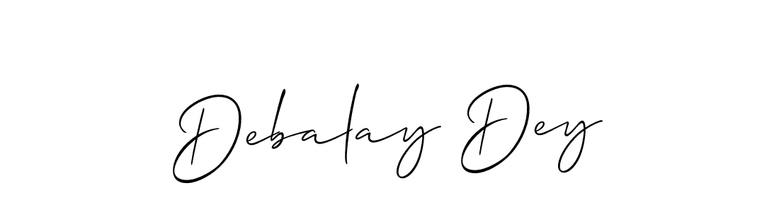 Also You can easily find your signature by using the search form. We will create Debalay Dey name handwritten signature images for you free of cost using Allison_Script sign style. Debalay Dey signature style 2 images and pictures png