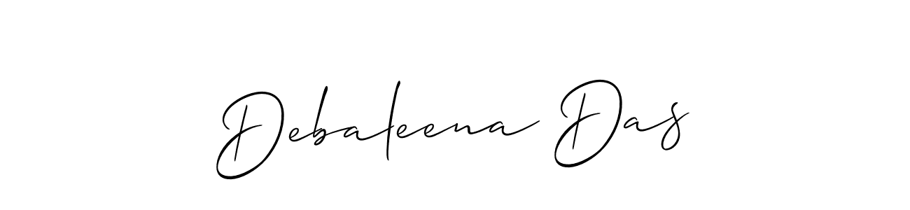 How to make Debaleena Das name signature. Use Allison_Script style for creating short signs online. This is the latest handwritten sign. Debaleena Das signature style 2 images and pictures png