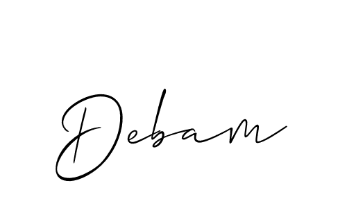 How to make Debam name signature. Use Allison_Script style for creating short signs online. This is the latest handwritten sign. Debam signature style 2 images and pictures png