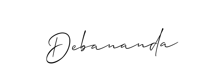 Also we have Debananda name is the best signature style. Create professional handwritten signature collection using Allison_Script autograph style. Debananda signature style 2 images and pictures png