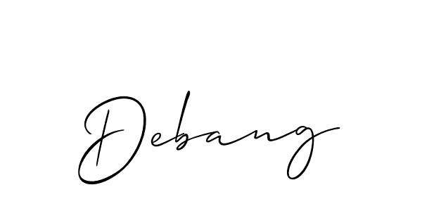 if you are searching for the best signature style for your name Debang. so please give up your signature search. here we have designed multiple signature styles  using Allison_Script. Debang signature style 2 images and pictures png