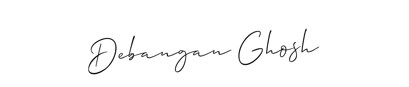 How to make Debangan Ghosh name signature. Use Allison_Script style for creating short signs online. This is the latest handwritten sign. Debangan Ghosh signature style 2 images and pictures png