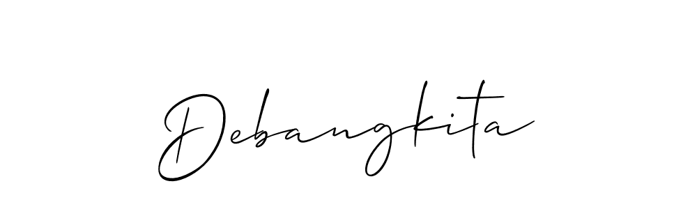 Create a beautiful signature design for name Debangkita. With this signature (Allison_Script) fonts, you can make a handwritten signature for free. Debangkita signature style 2 images and pictures png