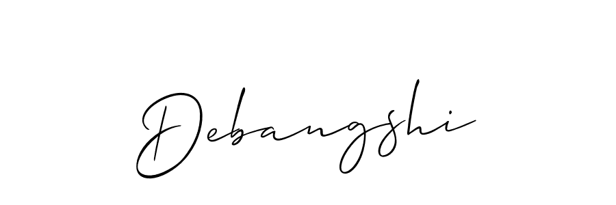 if you are searching for the best signature style for your name Debangshi. so please give up your signature search. here we have designed multiple signature styles  using Allison_Script. Debangshi signature style 2 images and pictures png