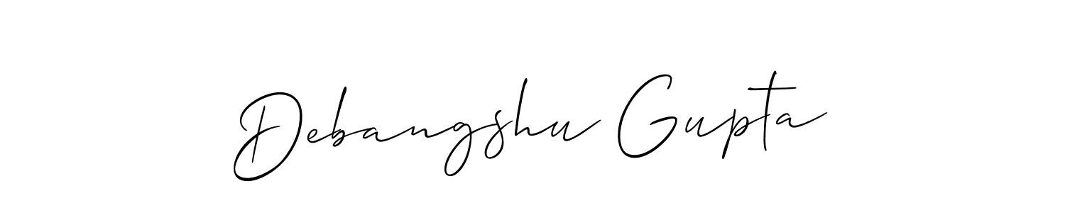 Create a beautiful signature design for name Debangshu Gupta. With this signature (Allison_Script) fonts, you can make a handwritten signature for free. Debangshu Gupta signature style 2 images and pictures png