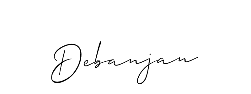 Allison_Script is a professional signature style that is perfect for those who want to add a touch of class to their signature. It is also a great choice for those who want to make their signature more unique. Get Debanjan name to fancy signature for free. Debanjan signature style 2 images and pictures png