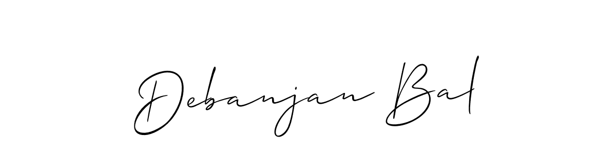 Use a signature maker to create a handwritten signature online. With this signature software, you can design (Allison_Script) your own signature for name Debanjan Bal. Debanjan Bal signature style 2 images and pictures png