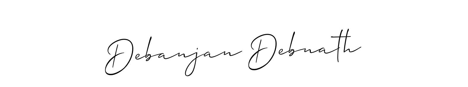 Create a beautiful signature design for name Debanjan Debnath. With this signature (Allison_Script) fonts, you can make a handwritten signature for free. Debanjan Debnath signature style 2 images and pictures png