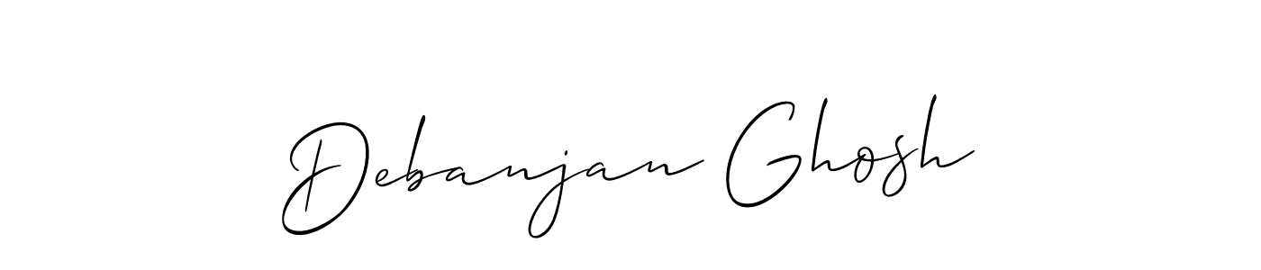 Allison_Script is a professional signature style that is perfect for those who want to add a touch of class to their signature. It is also a great choice for those who want to make their signature more unique. Get Debanjan Ghosh name to fancy signature for free. Debanjan Ghosh signature style 2 images and pictures png