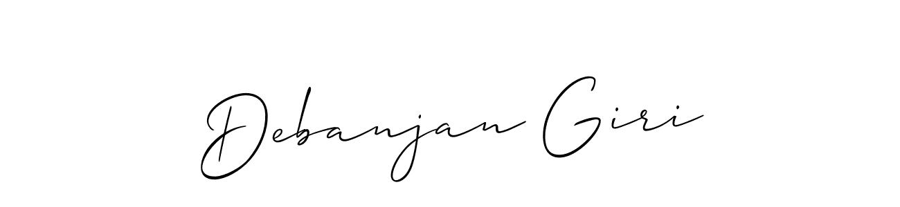 Use a signature maker to create a handwritten signature online. With this signature software, you can design (Allison_Script) your own signature for name Debanjan Giri. Debanjan Giri signature style 2 images and pictures png