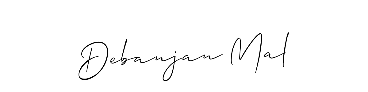 Allison_Script is a professional signature style that is perfect for those who want to add a touch of class to their signature. It is also a great choice for those who want to make their signature more unique. Get Debanjan Mal name to fancy signature for free. Debanjan Mal signature style 2 images and pictures png