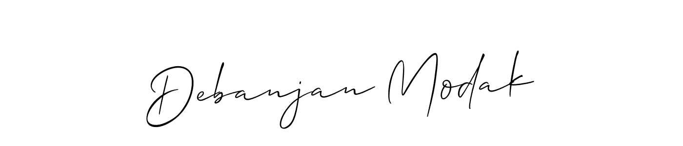 Design your own signature with our free online signature maker. With this signature software, you can create a handwritten (Allison_Script) signature for name Debanjan Modak. Debanjan Modak signature style 2 images and pictures png