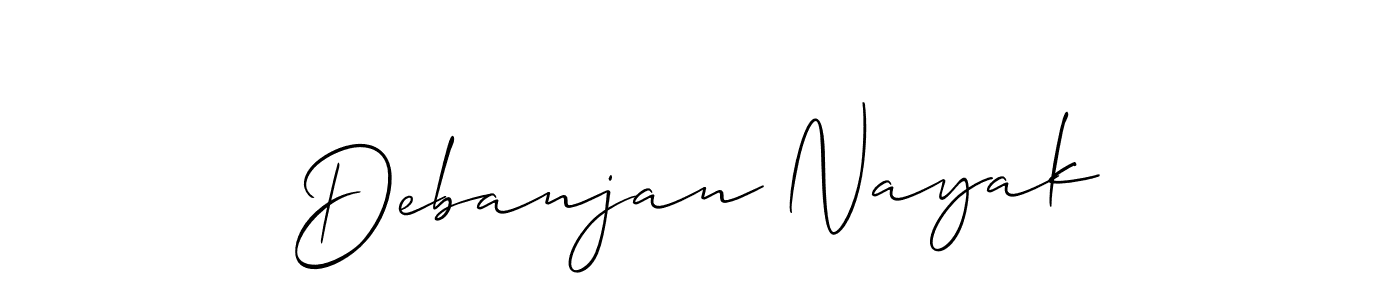 Create a beautiful signature design for name Debanjan Nayak. With this signature (Allison_Script) fonts, you can make a handwritten signature for free. Debanjan Nayak signature style 2 images and pictures png