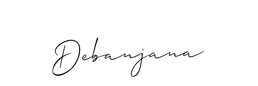 Make a beautiful signature design for name Debanjana. With this signature (Allison_Script) style, you can create a handwritten signature for free. Debanjana signature style 2 images and pictures png