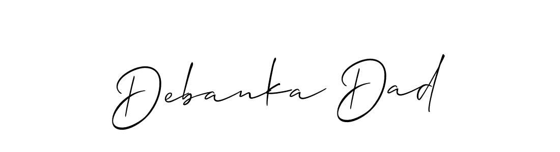 Use a signature maker to create a handwritten signature online. With this signature software, you can design (Allison_Script) your own signature for name Debanka Dad. Debanka Dad signature style 2 images and pictures png