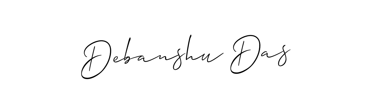 Design your own signature with our free online signature maker. With this signature software, you can create a handwritten (Allison_Script) signature for name Debanshu Das. Debanshu Das signature style 2 images and pictures png
