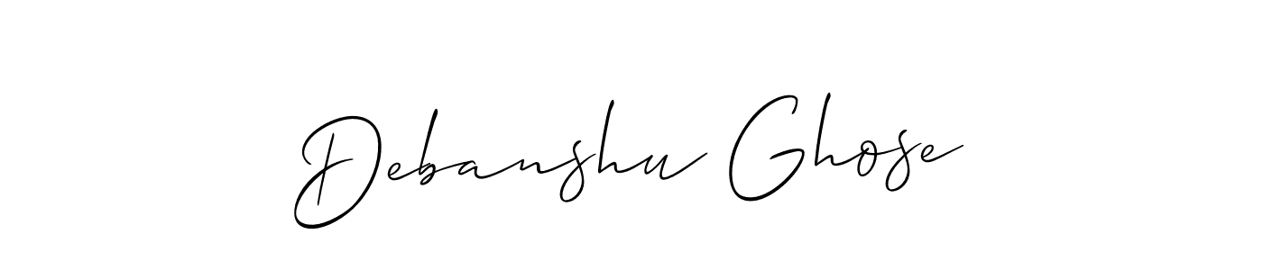 Make a short Debanshu Ghose signature style. Manage your documents anywhere anytime using Allison_Script. Create and add eSignatures, submit forms, share and send files easily. Debanshu Ghose signature style 2 images and pictures png