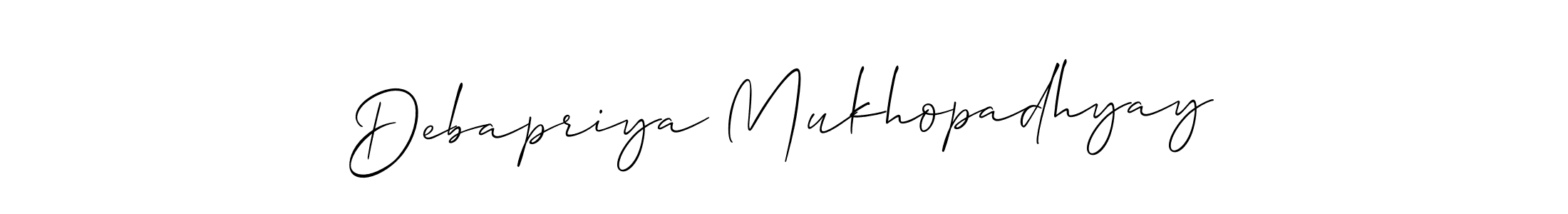 Debapriya Mukhopadhyay stylish signature style. Best Handwritten Sign (Allison_Script) for my name. Handwritten Signature Collection Ideas for my name Debapriya Mukhopadhyay. Debapriya Mukhopadhyay signature style 2 images and pictures png