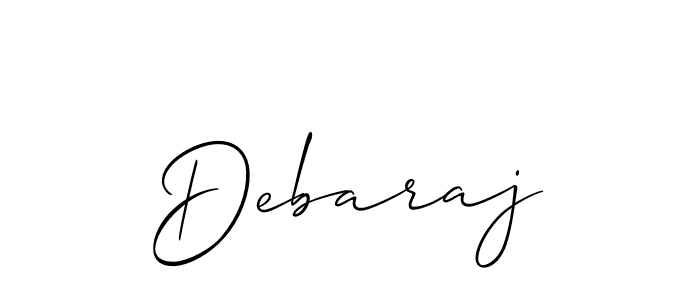 Debaraj stylish signature style. Best Handwritten Sign (Allison_Script) for my name. Handwritten Signature Collection Ideas for my name Debaraj. Debaraj signature style 2 images and pictures png