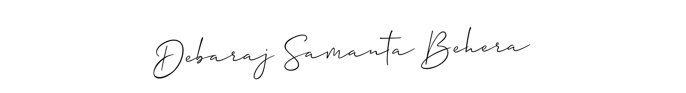 How to make Debaraj Samanta Behera signature? Allison_Script is a professional autograph style. Create handwritten signature for Debaraj Samanta Behera name. Debaraj Samanta Behera signature style 2 images and pictures png