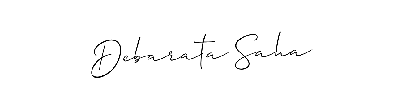 Design your own signature with our free online signature maker. With this signature software, you can create a handwritten (Allison_Script) signature for name Debarata Saha. Debarata Saha signature style 2 images and pictures png