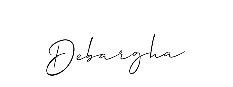How to Draw Debargha signature style? Allison_Script is a latest design signature styles for name Debargha. Debargha signature style 2 images and pictures png