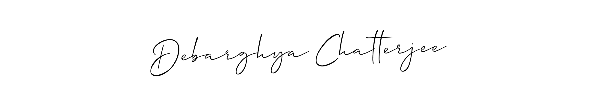 Design your own signature with our free online signature maker. With this signature software, you can create a handwritten (Allison_Script) signature for name Debarghya Chatterjee. Debarghya Chatterjee signature style 2 images and pictures png
