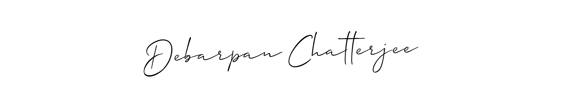 Design your own signature with our free online signature maker. With this signature software, you can create a handwritten (Allison_Script) signature for name Debarpan Chatterjee. Debarpan Chatterjee signature style 2 images and pictures png