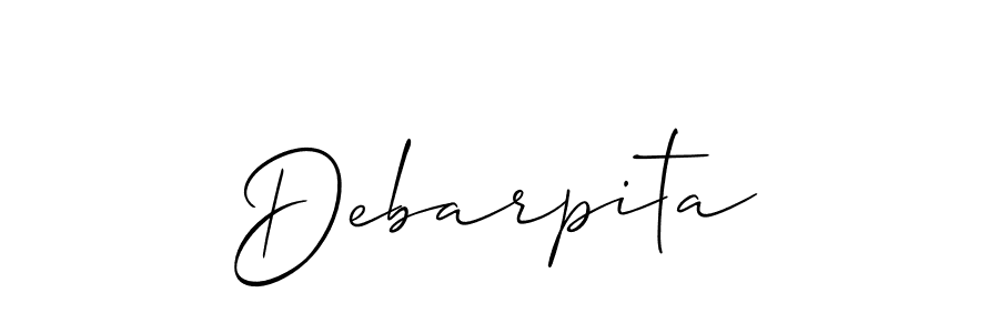 How to make Debarpita name signature. Use Allison_Script style for creating short signs online. This is the latest handwritten sign. Debarpita signature style 2 images and pictures png