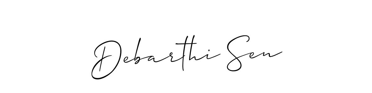 if you are searching for the best signature style for your name Debarthi Sen. so please give up your signature search. here we have designed multiple signature styles  using Allison_Script. Debarthi Sen signature style 2 images and pictures png
