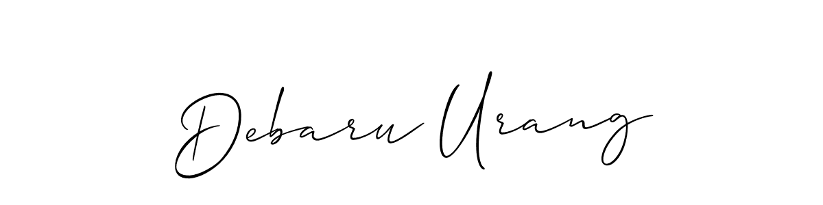 Use a signature maker to create a handwritten signature online. With this signature software, you can design (Allison_Script) your own signature for name Debaru Urang. Debaru Urang signature style 2 images and pictures png