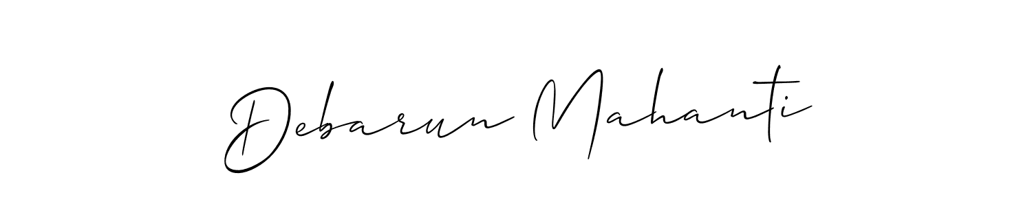Create a beautiful signature design for name Debarun Mahanti. With this signature (Allison_Script) fonts, you can make a handwritten signature for free. Debarun Mahanti signature style 2 images and pictures png
