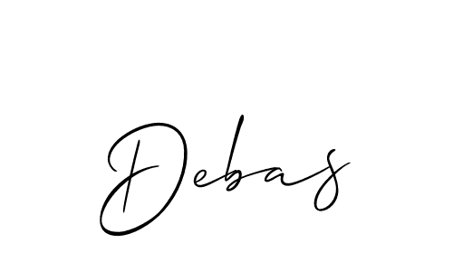 How to make Debas signature? Allison_Script is a professional autograph style. Create handwritten signature for Debas name. Debas signature style 2 images and pictures png