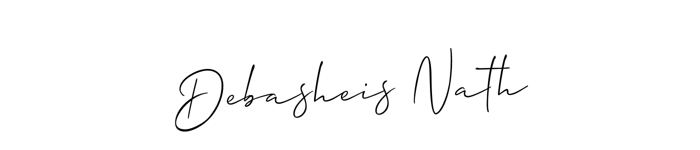 Make a beautiful signature design for name Debasheis Nath. With this signature (Allison_Script) style, you can create a handwritten signature for free. Debasheis Nath signature style 2 images and pictures png