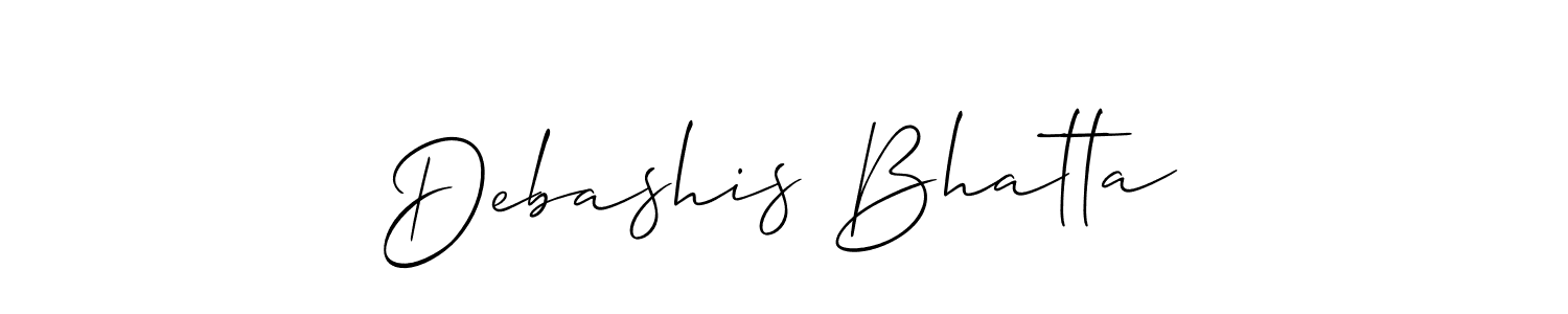 How to make Debashis Bhatta signature? Allison_Script is a professional autograph style. Create handwritten signature for Debashis Bhatta name. Debashis Bhatta signature style 2 images and pictures png