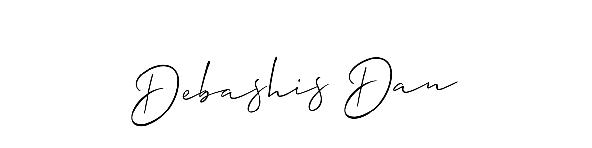 Also You can easily find your signature by using the search form. We will create Debashis Dan name handwritten signature images for you free of cost using Allison_Script sign style. Debashis Dan signature style 2 images and pictures png