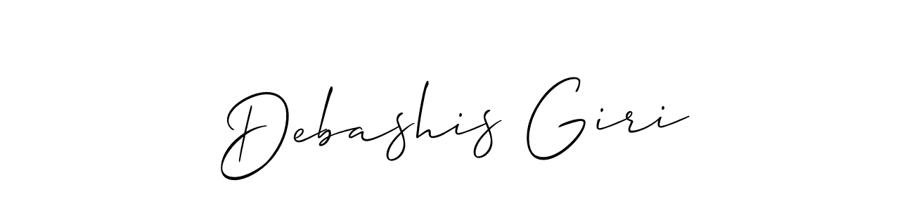 Use a signature maker to create a handwritten signature online. With this signature software, you can design (Allison_Script) your own signature for name Debashis Giri. Debashis Giri signature style 2 images and pictures png